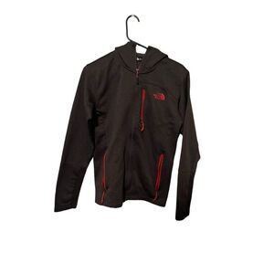 The North Face Mens Black Full-Zip Hooded Jacket Size Small Petite